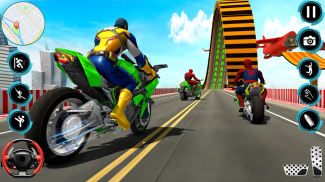 Superhero Bike Stunts 3D Race screenshot 0