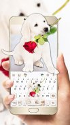 Puppy Love Rose Keyboard Theme screenshot 3