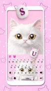 Cute White Cat Themes screenshot 3