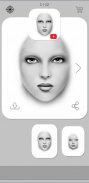 Download and color: Grayscale MakeUp Face Charts screenshot 2