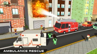 Blocky Army Ambulance Rescue screenshot 5