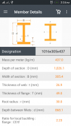 Eurocode Steel Sections screenshot 2