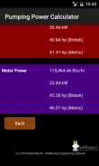 Pumping power calculator Lite screenshot 5