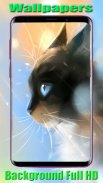 Cute cat wallpaper hd launcher screenshot 1