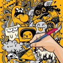 Doodle Art Coloring Book Icon
