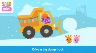Caminhão e escavadora festivos Sago Mini screenshot 2