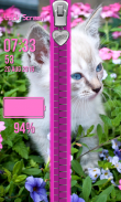 Cute Kitty Zipper Lock Screen screenshot 3