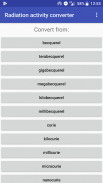 Radiation activity converter screenshot 0