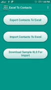 Export Import Excel Contacts screenshot 0