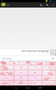 गुलाबी फूल कीबोर्ड screenshot 1