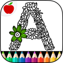 Adult Coloring Books: Alphabet Icon