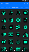 Flat Black and Teal Icon Pack Free screenshot 10