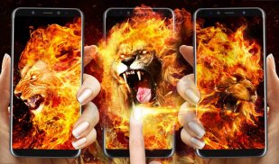 Fiery Roar Lion Live Wallpaper screenshot 2