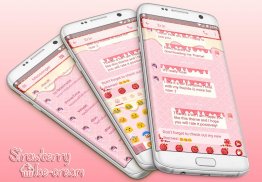 SMS Messages Strawberry Cream screenshot 1