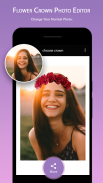 Flower crown photo editor screenshot 1