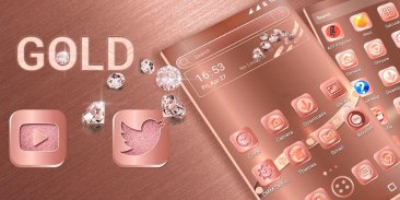 Rose Gold Launcher Theme screenshot 0