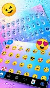 Colorful Raindrops Water Keyboard Theme screenshot 1