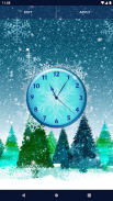 Frozen Winter Analog Clock screenshot 0