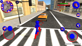 Superhero Stickman Rope hero Gangster Mafia screenshot 2