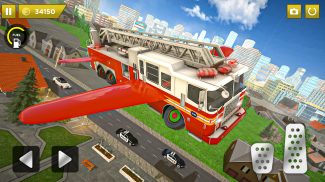 Flying Fire Truck Driving Sim screenshot 7