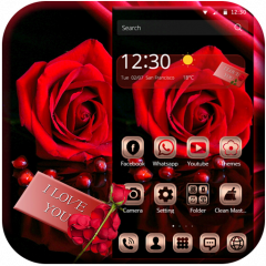 تحميل Apk لأندرويد آبتويد وردة حمراء الموضوع Red Rose113