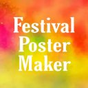 Festival poster maker with name and image Icon