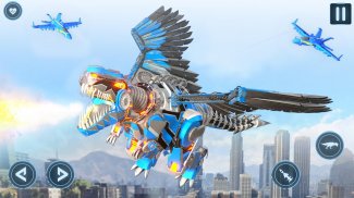 Flying Dino Robot Car Transform: Police Robot Game screenshot 3