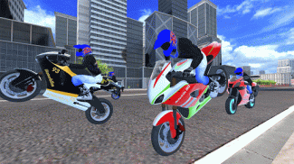 真正的摩托自行车城市赛车 screenshot 1