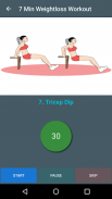 7 Min Weight loss workout free screenshot 4