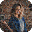 Mosaic Photo Effect : Set Effect on Cutting Photo Icon