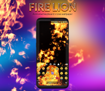 Fire Lion Keyboard + Wallpaper screenshot 3