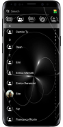 SMS Theme Sphere Black - chat text message white screenshot 1
