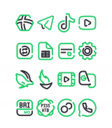 Lineblack - Green icon Pack screenshot 2