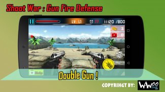 Atire War: Gun Fogo Defesa screenshot 3