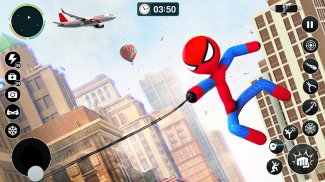 Flying Spider Rope Hero Games screenshot 4