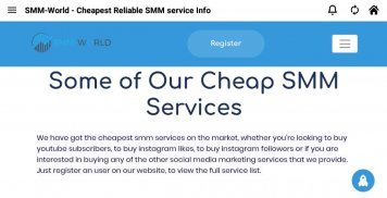 SMM-World - Cheapest Reliable SMM Blog screenshot 1