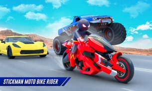 Stickman Moto Bike Hero: Crime City Superhero Game screenshot 7