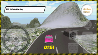 Snow Pink Hill Climb Racing screenshot 1