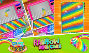 Rainbow Swiss Roll Cake Maker! Game Memasak Baru screenshot 8