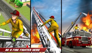 Fire Truck Driving Rescue 911 Fire Engine Games screenshot 12