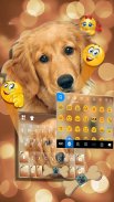 Gold Naive Puppy Keyboard Them screenshot 0