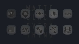 Matte Black Icon Pack screenshot 1