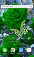 Green Roses Butterfly LWP screenshot 1