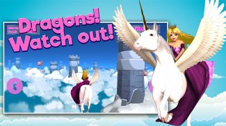 Princess Unicorn Sky World Run screenshot 2