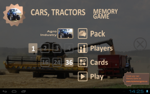 Tractors memory game screenshot 2