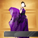 Woman Long Dress Photo Montage Icon