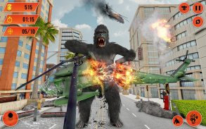 Gorilla City Rampage :Animal Attack Game Free screenshot 3