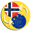 Norwegische Krone Euro Icon