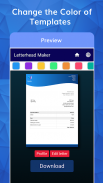 Letterhead Maker Business letter pad template Logo screenshot 1