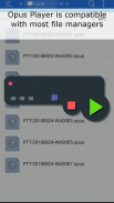 Opus Player - Whatsapp Audio Procurar e Organizar screenshot 1
